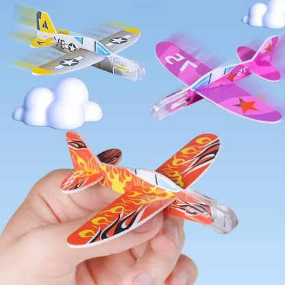 10/100Pcs Kids Party Supplies DIY Multicolor Foam Airplane Boys Birthday Party Souvenirs Pinata Filler Kindergarten Prize Toys
