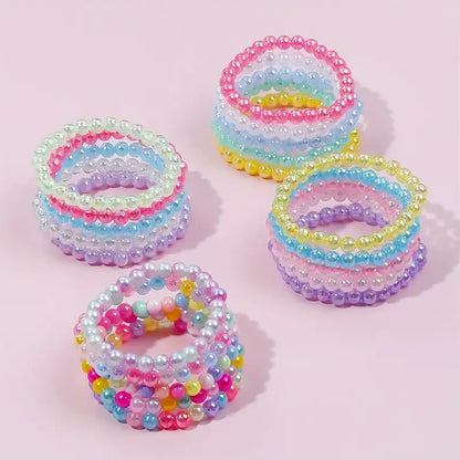 10/100Pcs Colorful Beaded Bracelets for Children Birthday Party Favors Goodie Pinata Filler Baby Shower Wedding Guest Treat Gift