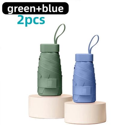 Mini UV Umbrella - Lightweight Folding Parasol Sunny Umbrella ,Reinforced Frame Portable Kids/Ladies' Sunshade Umbrella