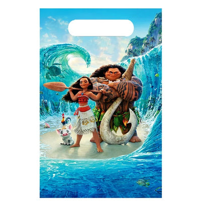 Oceania Vaiana Moana Gift Bags Goodie Bags Candy Sweet Loot Bag Moana Maui Birthday Party Favors Paper Bag Baby Shower