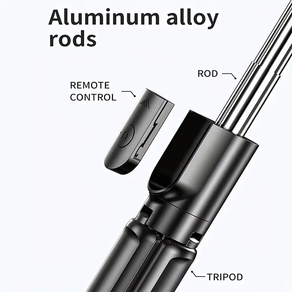 Roreta Wireless Selfie Stick Tripod Stand Bluetooth Remote Extendable Tripod for iPhone Mobile Phone Tiktok Live Streaming