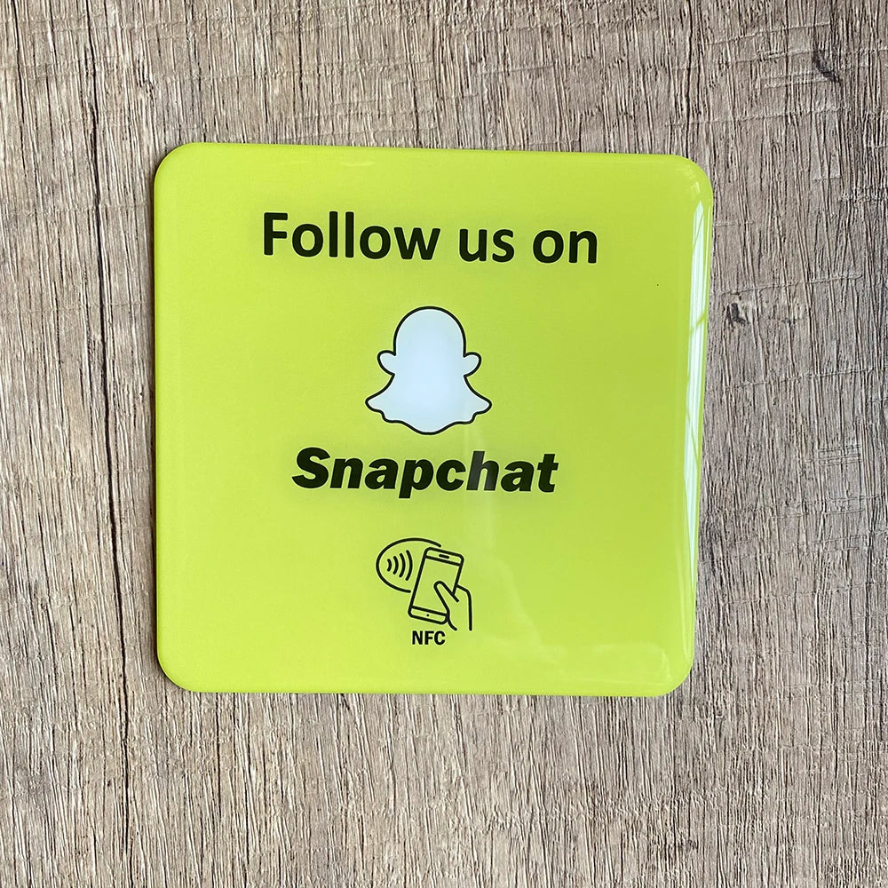3.93"X3.93" Instagram Facebook Google Tripadvisor Trustpilot Review NFC Tap Card Sign Self-Adhesive Epoxy Plate Sticky