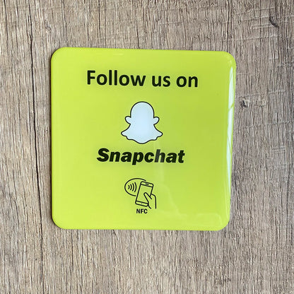 3.93"X3.93" Instagram Facebook Google Tripadvisor Trustpilot Review NFC Tap Card Sign Self-Adhesive Epoxy Plate Sticky