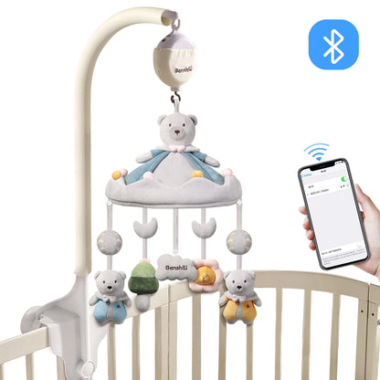 Banshili Music Bed Bell Baby Mobile Cute Cartoon Soothing Boys and Girls Toys Baby Mobile for Crib Baby