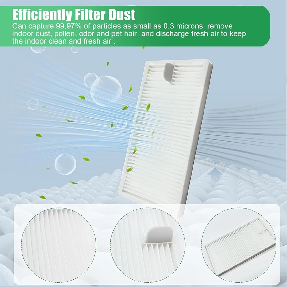 For Eureka J12Ultra / J12 Ultra, for Midea V12 Vacuum Cleaner Main Side Brush Filter Mop Bags Replacement Parts