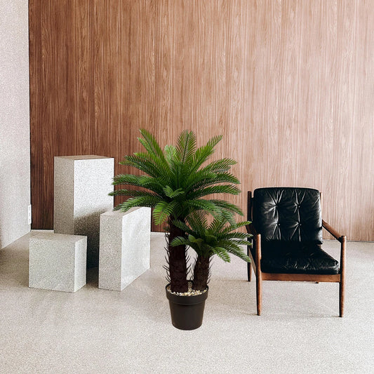 HXGYZP Coconut Palm Artificial Plant Potted Large Tropical Tree With Black Plastic Pot Indoor Outdoor Home Decoration Plants