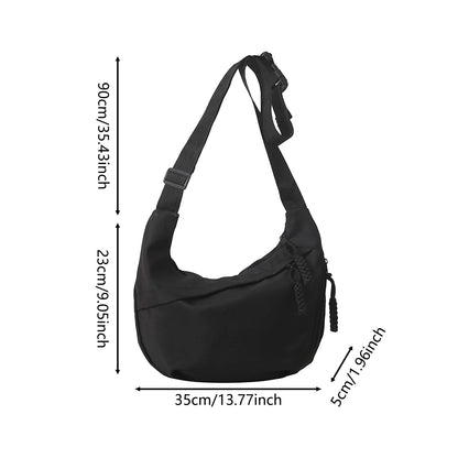 Casual Canvas Crossbody Bag for Women Designer Black Shoulder Bags Large Capacity Tote Men Travel Shopping Bag 2024