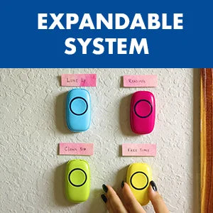 Wireless Doorbells for Home, Apartments, Businesses, Classrooms, etc. - 1 Door Bell Ringer & 2 Plug-In Chime Receiver