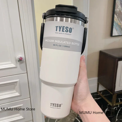 Tyeso Tumbler Coffee Cup Stainless Steel Vacuum Thermal Insulated Mug Large Capacity Double Drink Car Water Bottle Travel Mug