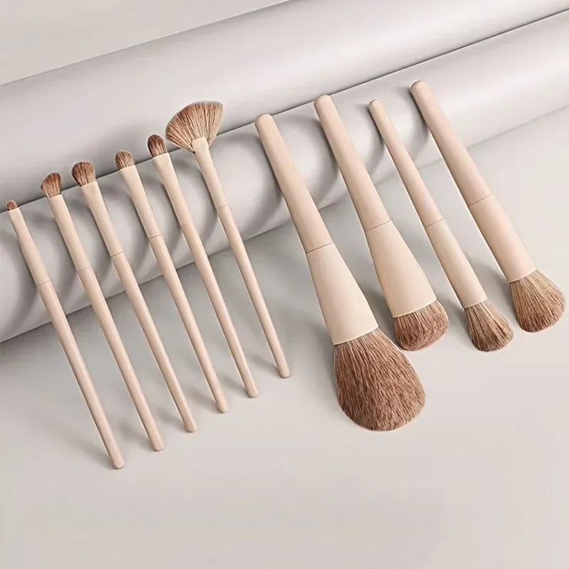 13 Piece Professional Makeup Brush Set with Case - Synthetic Hair Cosmetic Brushes for Eye Shadow, Foundation & Blush