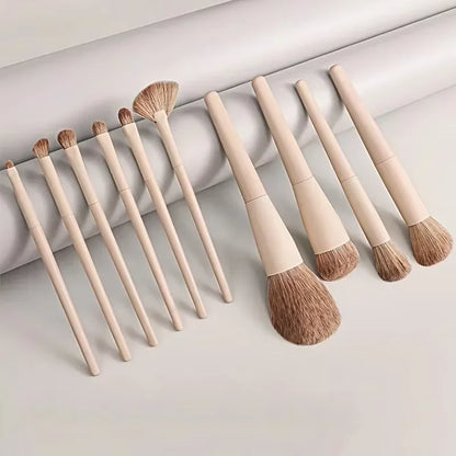13 Piece Professional Makeup Brush Set with Case - Synthetic Hair Cosmetic Brushes for Eye Shadow, Foundation & Blush