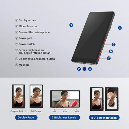 NEEWER 4" Phone Vlog Selfie Monitor Screen, Smartphone Back Camera Monitor with Remote for YouTube TikTok Video Streaming