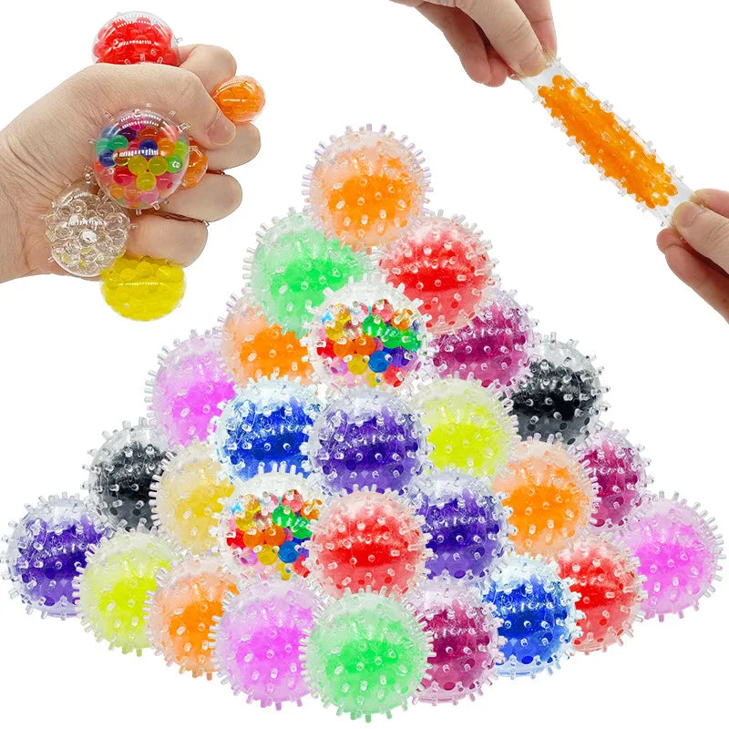 5/10/20Pcs 3.5cm Squeeze Ball Grape Ball Stress Relief Squeeze Sensory Toys Boys And Girls Birthday Party Favors Pinata Filler