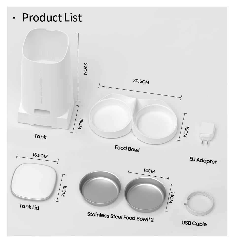 ROJECO WiFi Smart Pet Feeder — Automatic Cat & Dog Food Dispenser with App Control