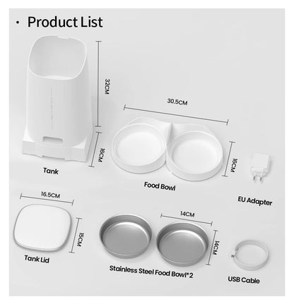 ROJECO WiFi Smart Pet Feeder — Automatic Cat & Dog Food Dispenser with App Control