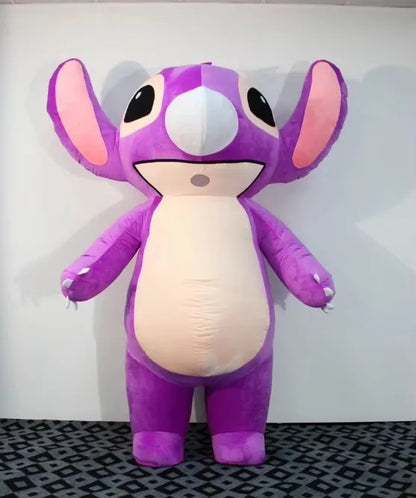 Giant Blue Stitch Inflatable Mascot Costume Disney Character Cosplay Costume Disney Advertising Fancy Dress Anime Adult Suits