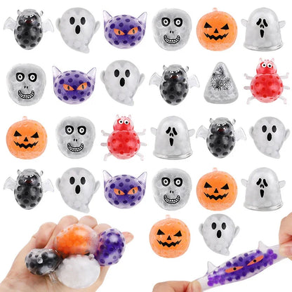 5/10/20Pcs Halloween Squeeze Ball Pumpkin Ghost Fidget Toy Kids Halloween Birthday Party Favors Trick or Treat Goodie Bag Filler
