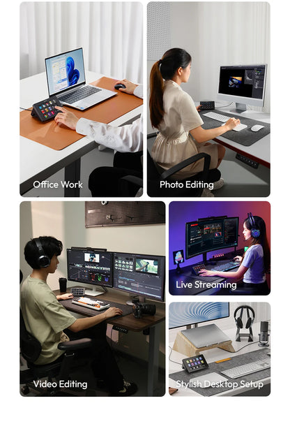 Ulanzi D200 Live Streaming Controller 13 LCD Keys for Vlog Content Creation Photo Video Editing Gaming Office Work