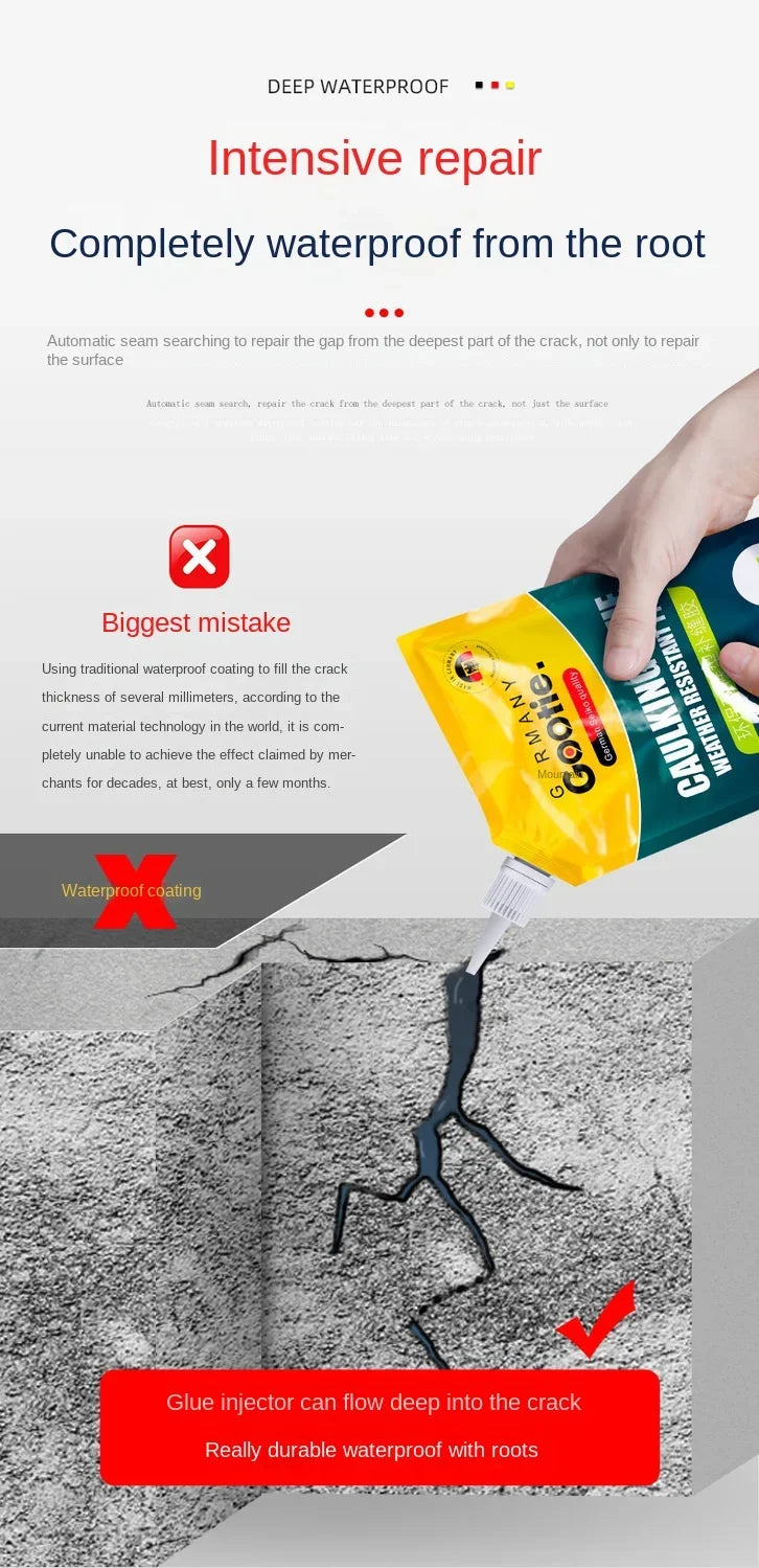 Caulk Roofing Waterproof Sealant  Angle Crack Repair Cement Durable Plugging Material Leak Fixing Maintenance Easy-Use Solution