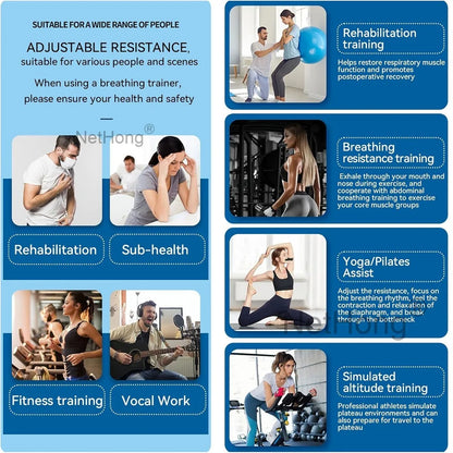 Breathing Trainer Lung Respirator Fiess Equipment Respiratory Exercise Trainin
