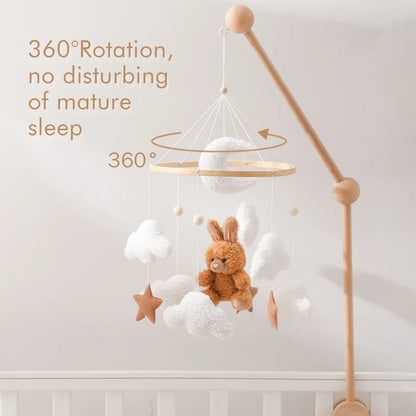 Baby Crib Mobile Bed Bell Toys Musical Rattle Educational Toys Bed Bell Newborn Mobile Bed Bell Bracket Baby Hanging Toys Holder