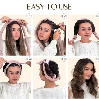 No Heat Hair Rollers Heatless Curling Rod Headband Soft Hair Curler Satin Curlers Curls Sleeping Bonnet Night Cap Styling Tools
