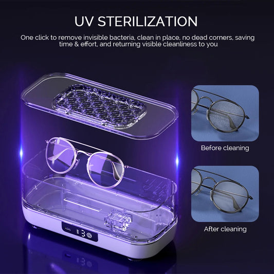 Ultrasonic Glasses Cleaning Ultrasound Jewelry Cleaner Machine High Frequency Ultrasonic Cleaning Bath For Jewelry Makeup Brush
