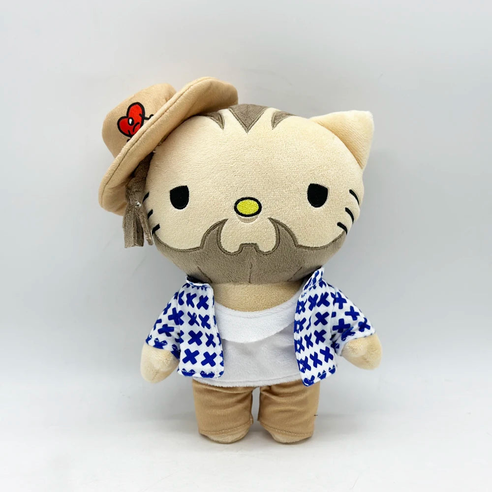 New Hello Kitty Ken Carson Rapper Trippie Taylors Plush Toy Doll with Clothes Stuffed Soft Plush Toys Fans Collect Gifts