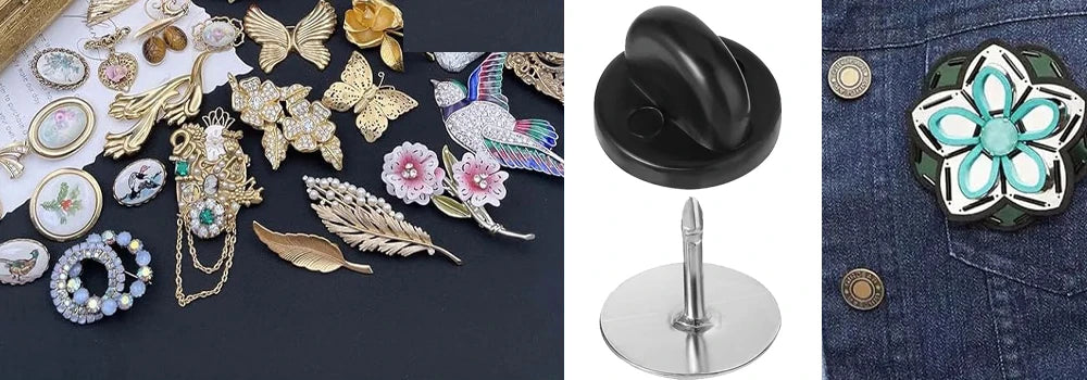10/30/50 Pieces Locking Pin Backs Metal Pin Backs Locking Pin Keepers Locking Clasp For DIY Enamel Brooch Badge Jewelry Making