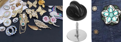 10/30/50 Pieces Locking Pin Backs Metal Pin Backs Locking Pin Keepers Locking Clasp For DIY Enamel Brooch Badge Jewelry Making