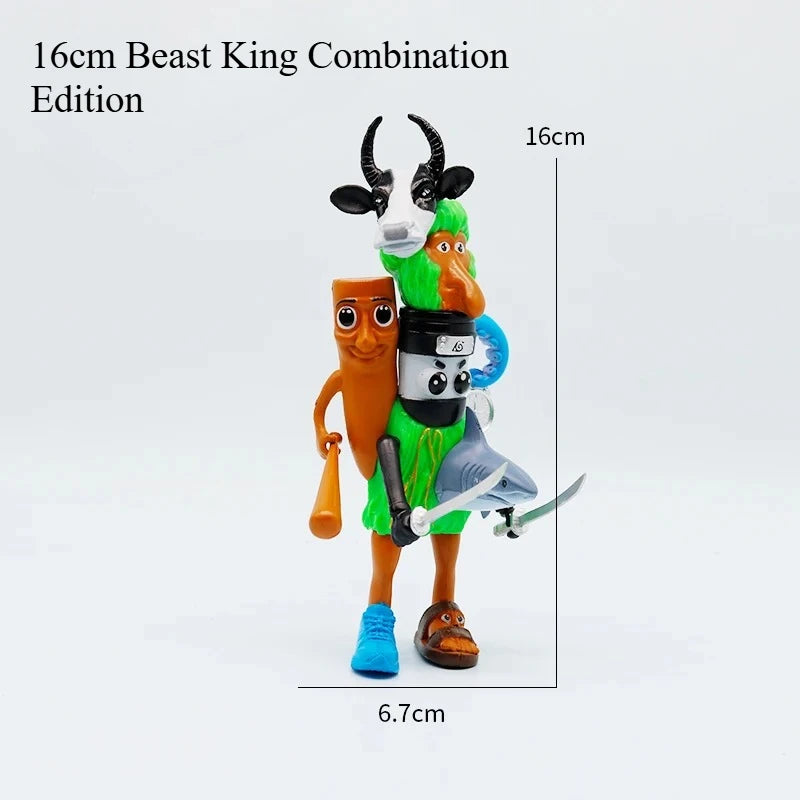 Tung Tung Tung Sahur Tralalero Tralala Italian Brainrot Monster Fusion Edition Anime Action Cartoon Ornament Fun Toy Gift Figure