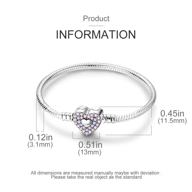 925 Sterling Silver Charm Bracelet - Leaf, Clover, Butterfly & Heart Design | 17-20cm Adjustable