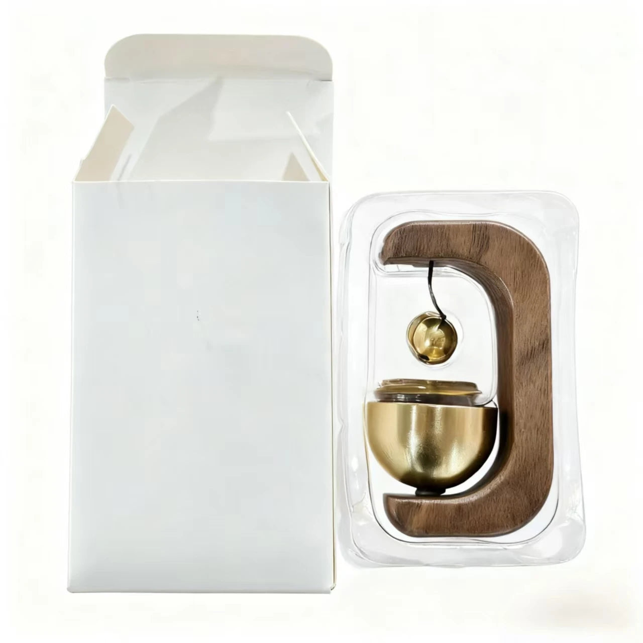 Dopamine Wind-bell Magnetic Inhalation Home Wind-bell Beech Car Into The Door To Remind The Bell Copper Bell Walnut Copper Ornam