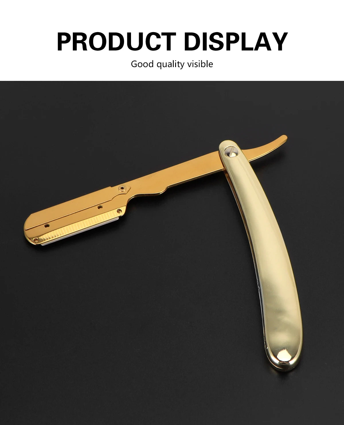 Professional Barber Razor Folding Shaving Knife Manual Beard Beard Cut Razors Holder For (No Shaving Blade) Salon Removal Tools