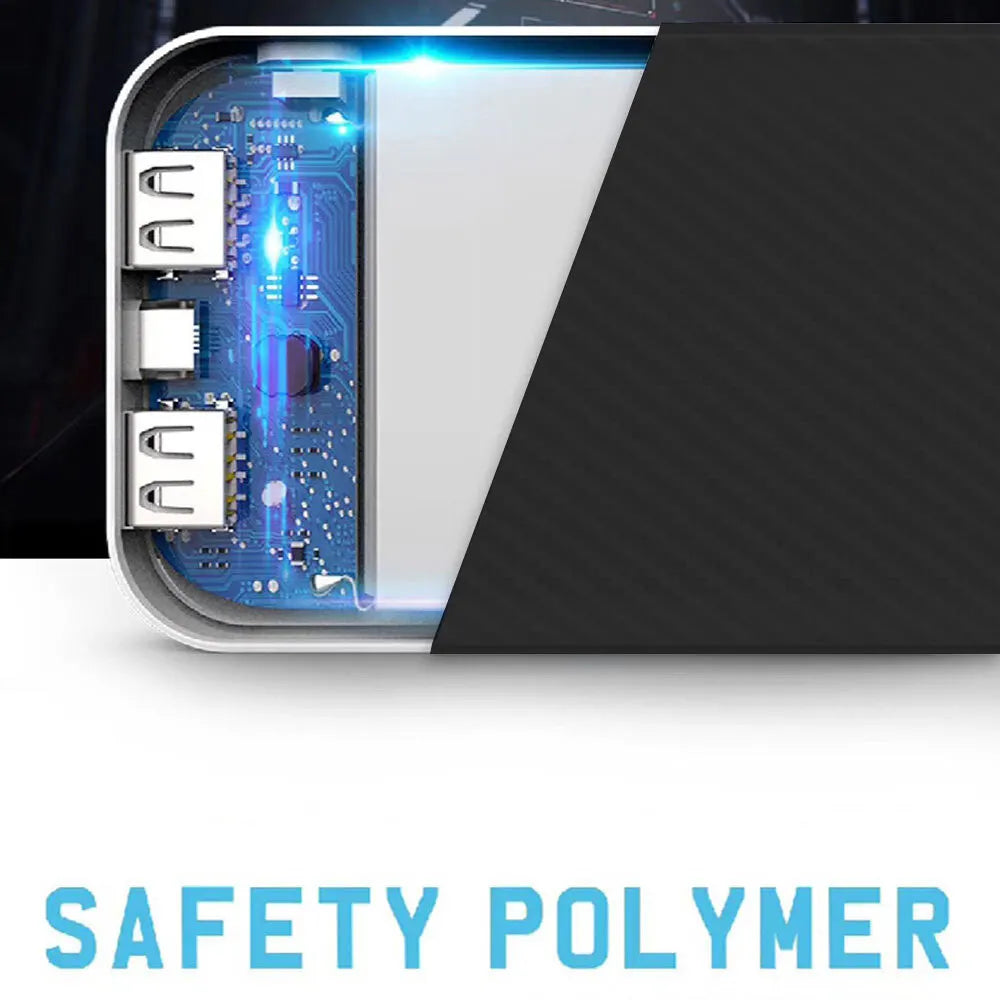 20000Mah Power Bank Pack Fast Charger 2 USB External Battery For Mobile Phone UK