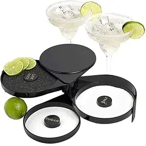 3-layer ABS Rotating Cocktail Seasoning Box, Bar Wine Accessories, Mixed Salt and Sugar Box, Bar Bartender Mixer Toolbox