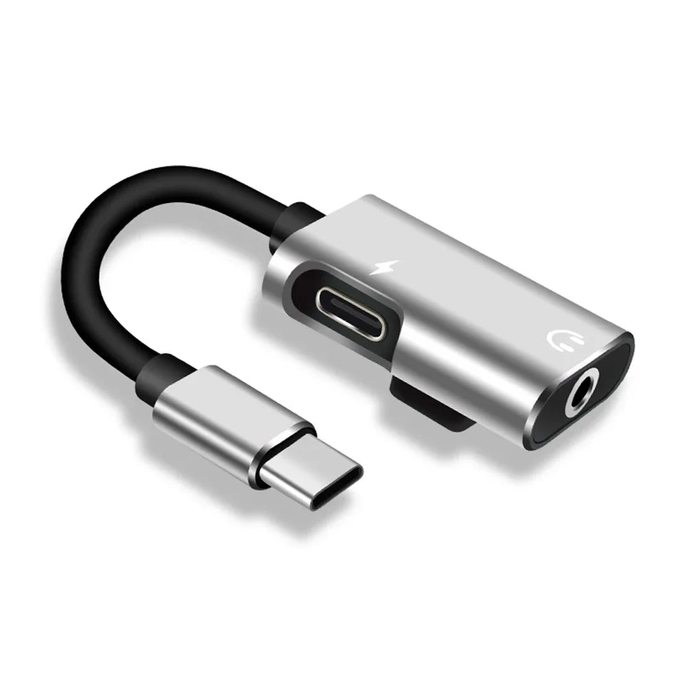 Type C To 3.5mm Jack Adapter For Xiaomi Huawei Type C Audio Splitter Headphone 3.5 Adapter Charger Usb-C Not For iPhone Samsung