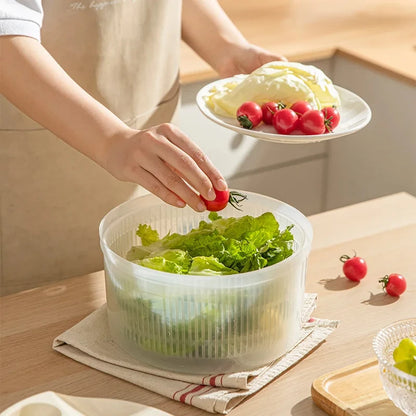 Vegetables Salad Spinner Lettuce Leaf Vegetable Dehydrator Greens Washer Dryer Drainer Crisper Strainer For Washing Drying Leafy