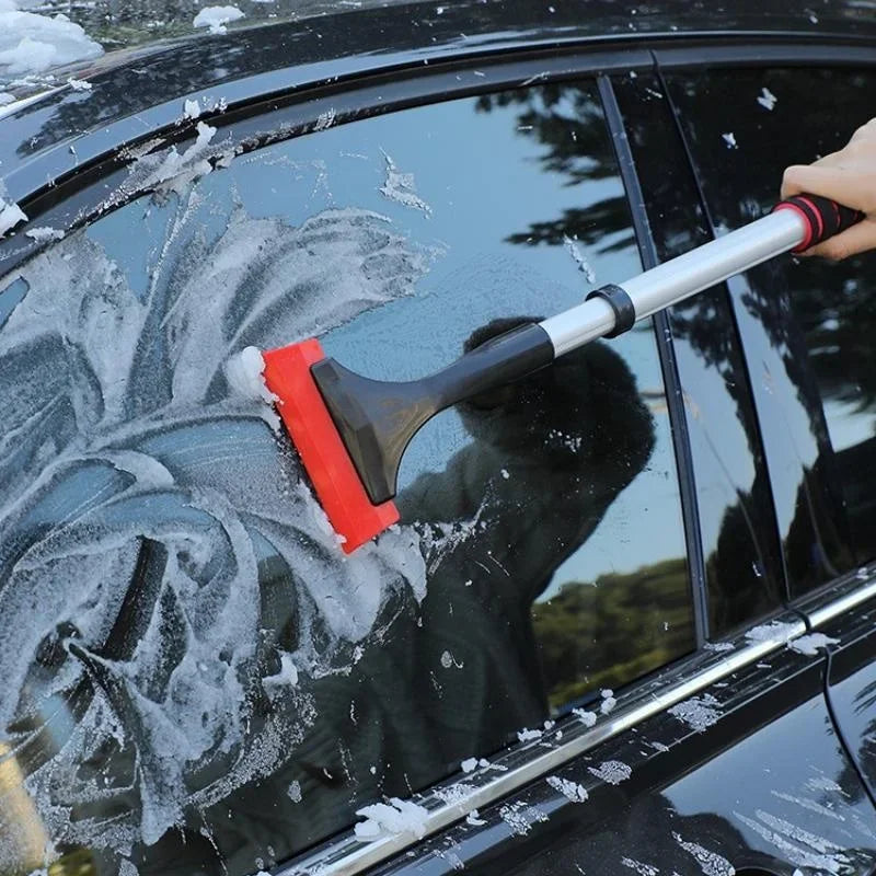 Extendable Aluminum Ice Scraper Snow Brush for Car Windshield Telescopic Extra-long Snow Shovel
