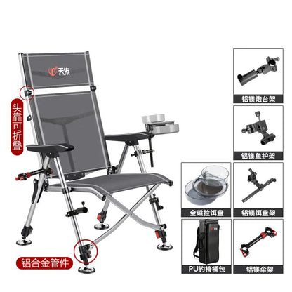 Aluminum Alloy European 낚시의자 Fishing Chair Foldable 캠핑의자 Thickened 낚시좌대 Portable 민물낚시의자 camping chair кресло для рыбалки