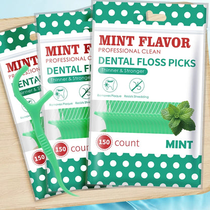 Mint dental floss stick - home portable disposable care dental floss stick - oral care - deep cleaning - interdental cleaning pr