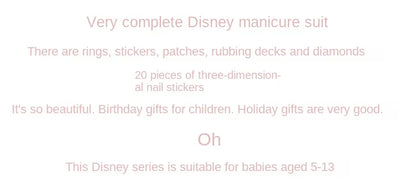 Disney Children's Nail Sticker Set Elsa Princess Dress Up Cute Kawaii Stickers Waterproof Nail Art Stickers Frozen Girl Gift Toy