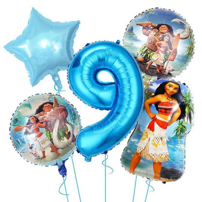 Disney Moana Birthday Decoration Tableware Cup Plate Backdrop Banner Kit Vaiana Moana Theme Happy Party Deco Balloons Supply Set