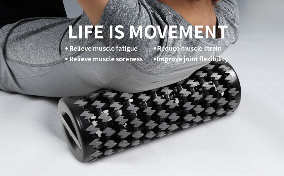 Folding Yoga Column Adjustable Pilates Foam Roller Portable Fitness Equipment Leg Back Muscle Massage and Relaxation