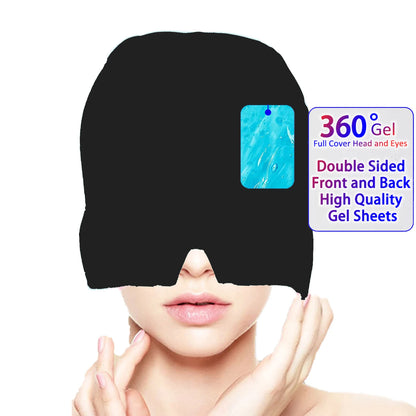 Gel Hot Cold Therapy Headache Migraine Relief Cap For Chemo,Sinus,Neck Wearable Therapy Wrap Stress Pressure Pain Relief Massage