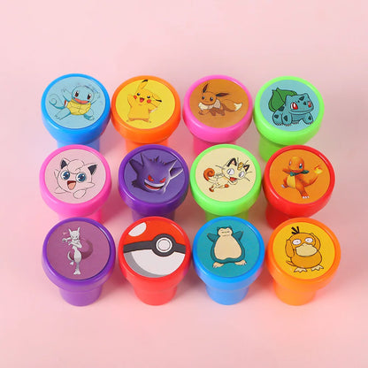 Pokemon Stamps Party Favors Pikachu Seal Stamps for Kids Classroom School Rewards Prizes Goodie Bag Gifts Birthday Party Gifts