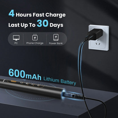 Sejoy Electric Toothbrush for Adults IPX7 Waterproof DuPont Brush Head USB Rechargeable High Frequency Cleaning 3 Cleaning Modes