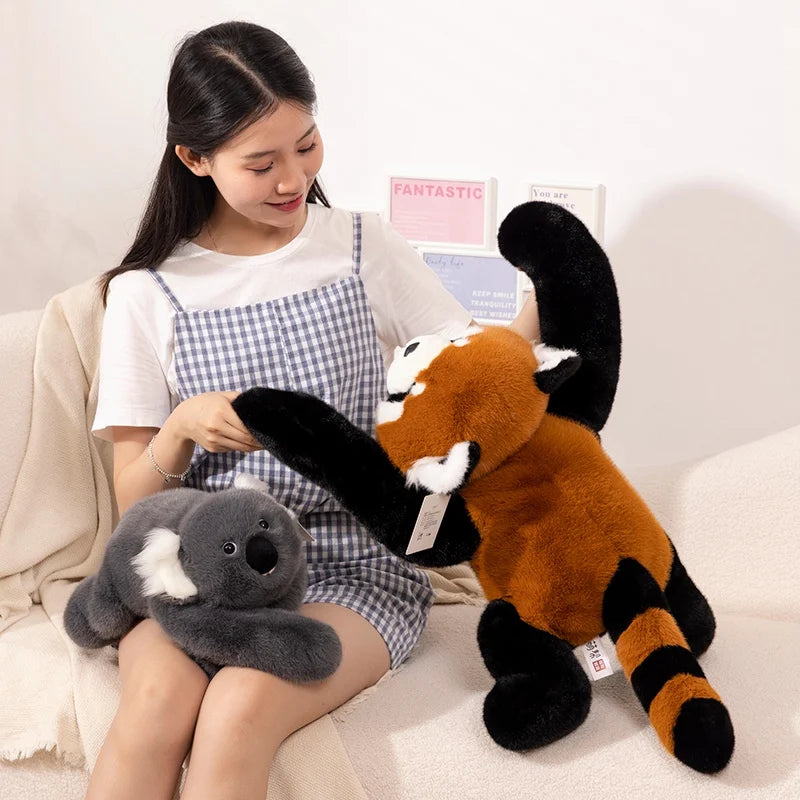 65cm Kawaii High Quality Forest Animal Plush Doll Pillow Soft Long-arm Raccoon Dinosaur Sloth Panda Koala Plush Toy Home Decor
