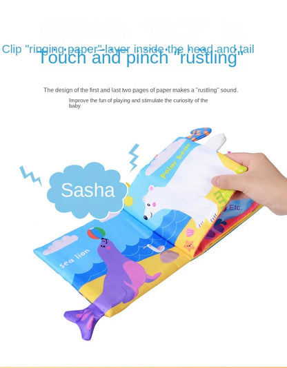 Animal Tail Cloth Book Tear Can Bite Pop-up Book Educational Enlightenment Early Education Infant Cognitive Toys 0-3 Years Old