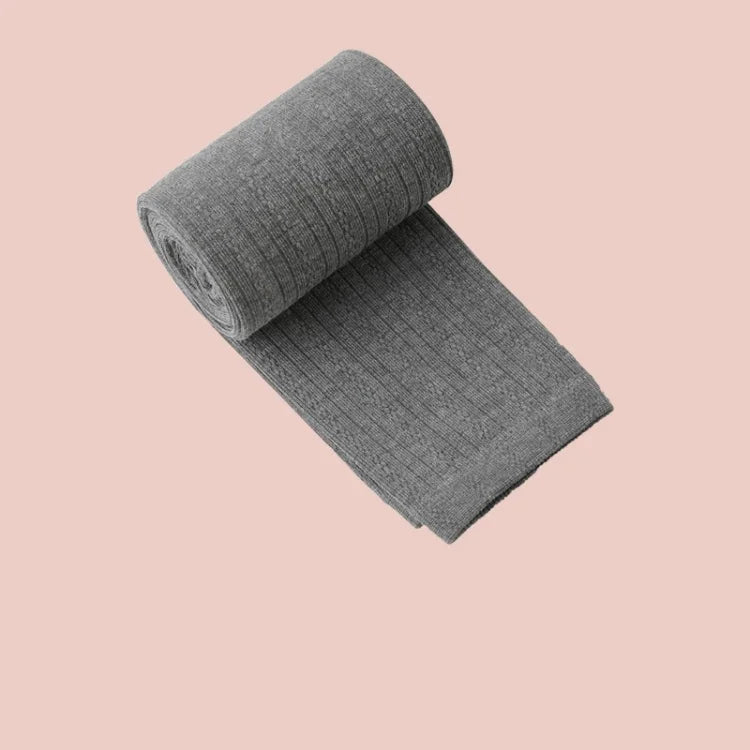 Girls Leggings Tights - Knitted Cotton Solid Color Pantyhose for Kids Spring Autumn